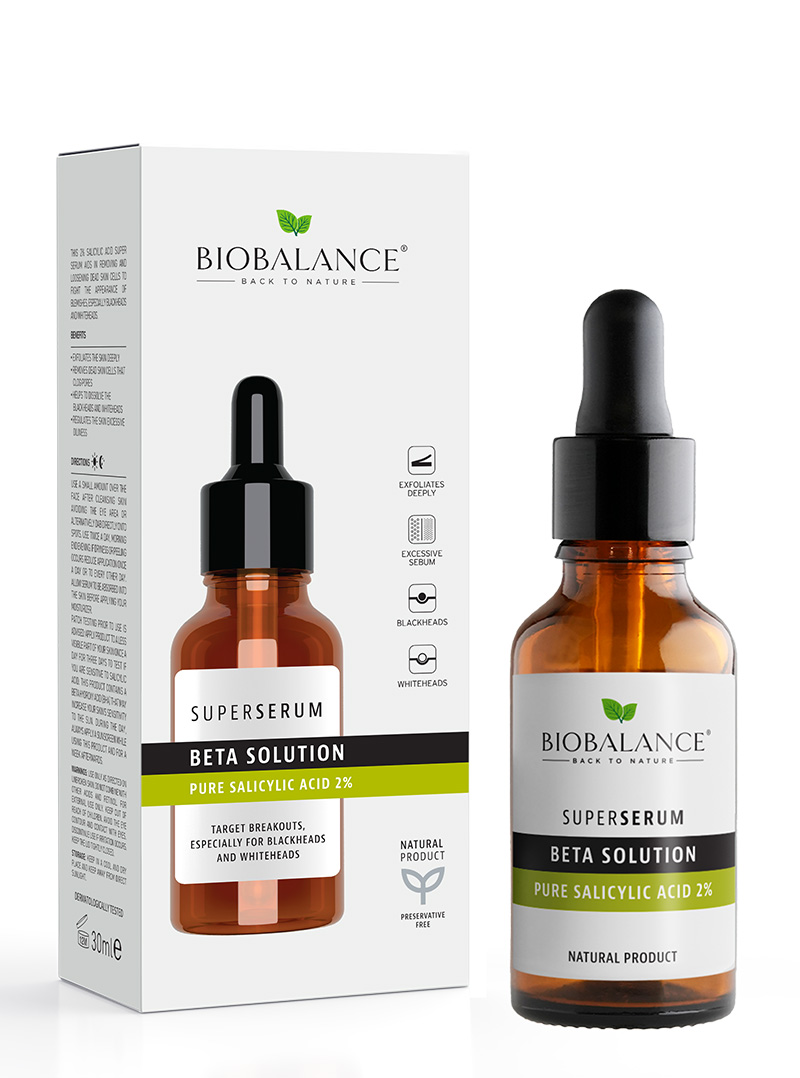 BIOBALANCE Sérum à l’acide salicylique BHA 2% Beta Solution