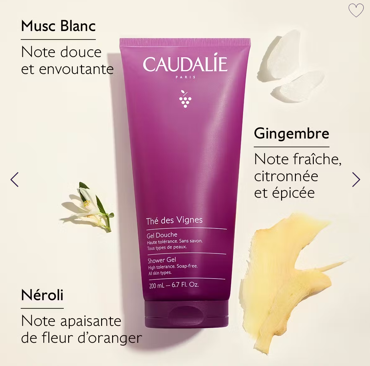 CAUDALIE Gel douche sans savon Thé des Vignes