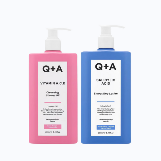 Q+A Duo soins du corps Hydratant Exfoliant