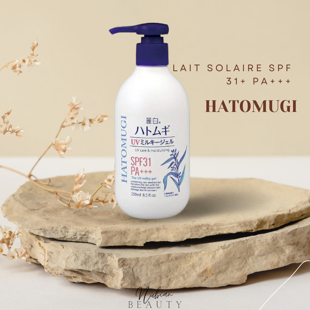 HATOMUGI Lait hydratant solaire SPF31+ PA+++